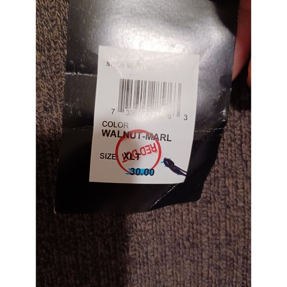 Vintage NWT Consensus XLT Mens Long sleeve Pullover Sweater Henley Walnut-Marl - Picture 3 of 5